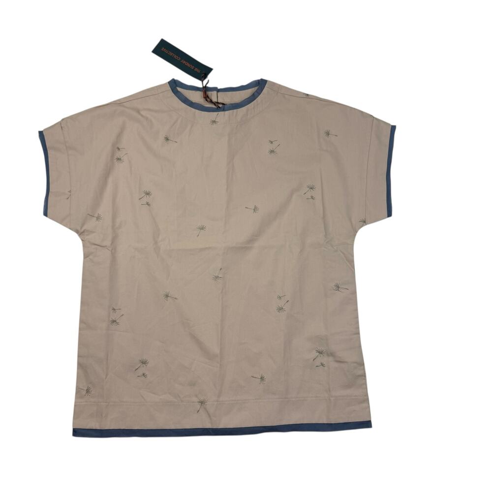 NWT The Sunday Collective Embroidered Dandelion Tunic Top